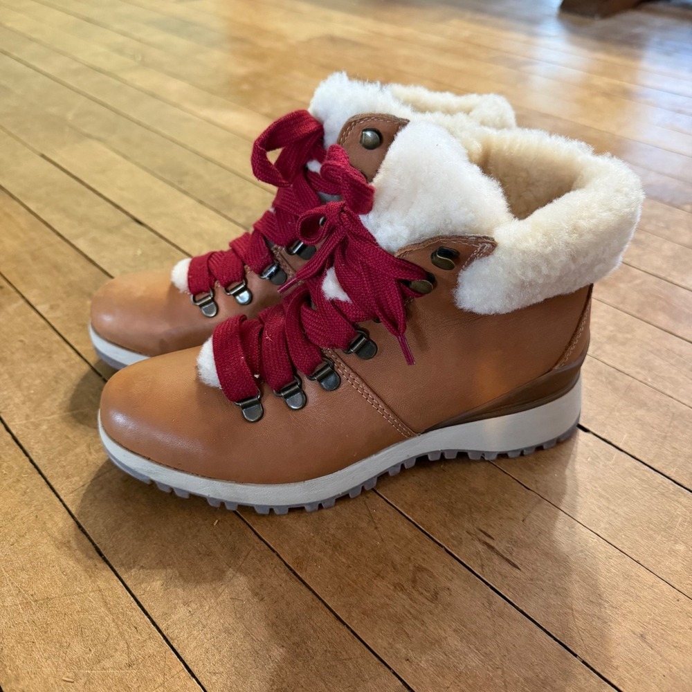 Bionica Diablo Women's Sz 6M Hiking Boots Tan Shearling Waterproof All‎ Weather